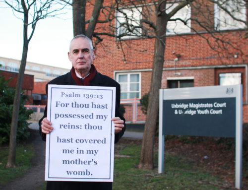 Preacher fined over Bible verse display challenges abortion clinic buffer zones