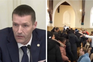 House Democrats block legislation that would criminalize the disruption of a church service