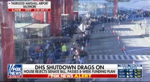 Travelers Line Up on Sidewalk Outside Terminal in Freezing Temps at Baltimore Airport as Democrats Block Funding For TSA (VIDEO) | The Gateway Pundit Travelers Line Up on Sidewalk Outside Terminal in Freezing Temps at Baltimore Airport as Democrats Block Funding For TSA (VIDEO) | The Gateway Pundit