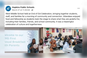 Hopkins middle school holds Islamic ‘End of Eid’ celebration